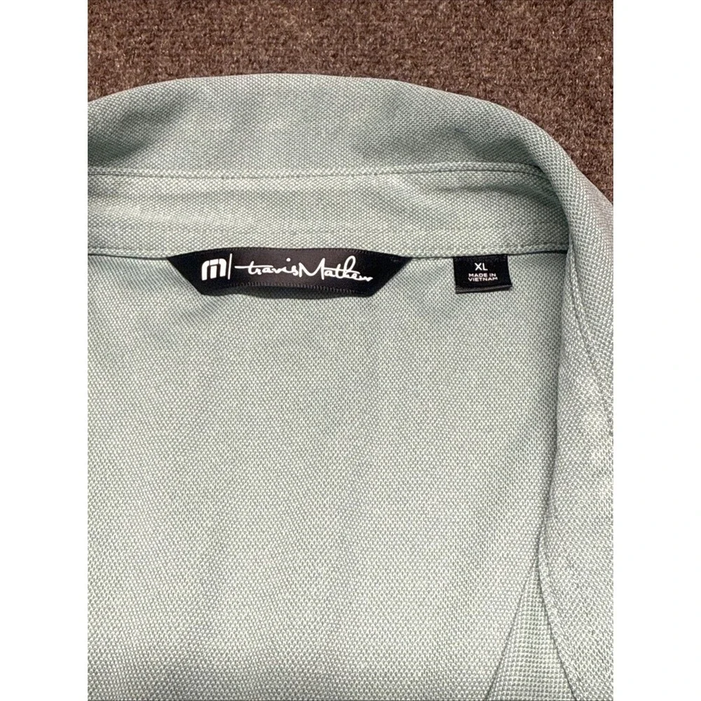 TravisMathew Coors Beer Golf Polo Shirt Men’s XL Sage Green Travis Mathew